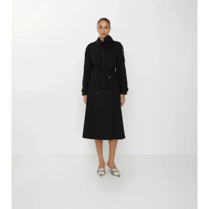 Trench Coat lungo in tela Trerose
