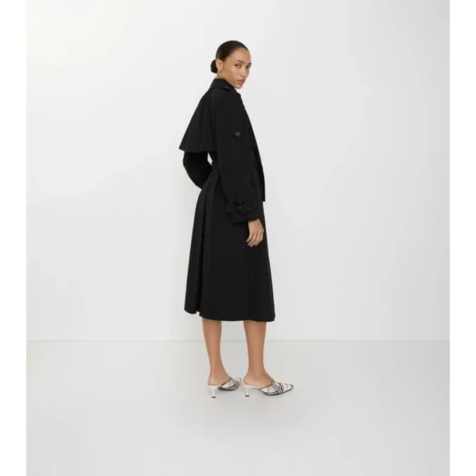 Trench Coat lungo in tela Trerose