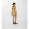 Trench Coat Summerside corto con rivestimento a quadri effetto rafia