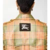 Trench Coat Summerside corto con rivestimento a quadri effetto rafia