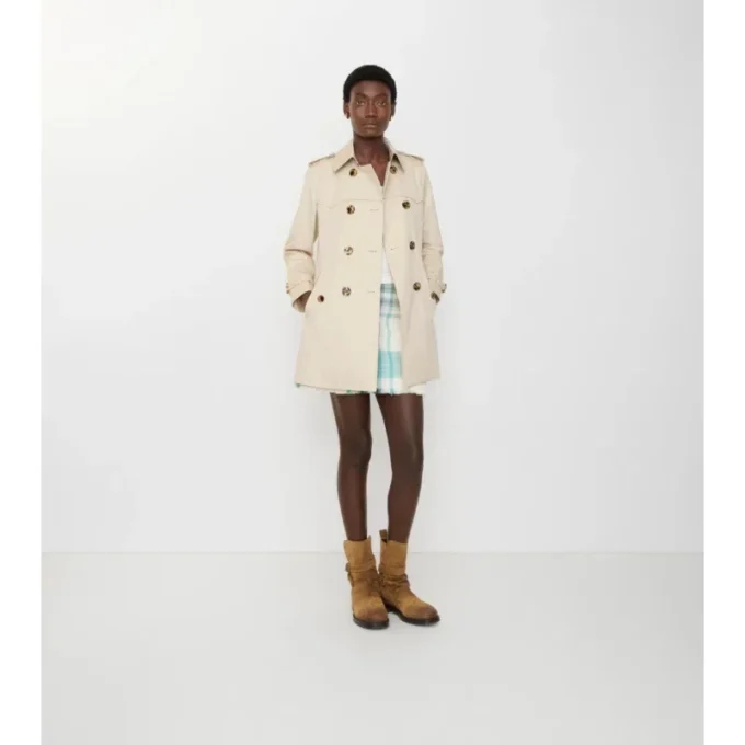 Trench corto Summerside in Gabardine 