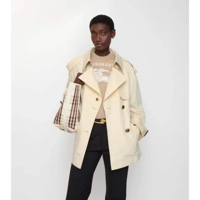 Trench Fitzrovia corto in cotone leggero