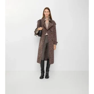 Trench Fitzrovia lungo in misto viscosa in stile barocco