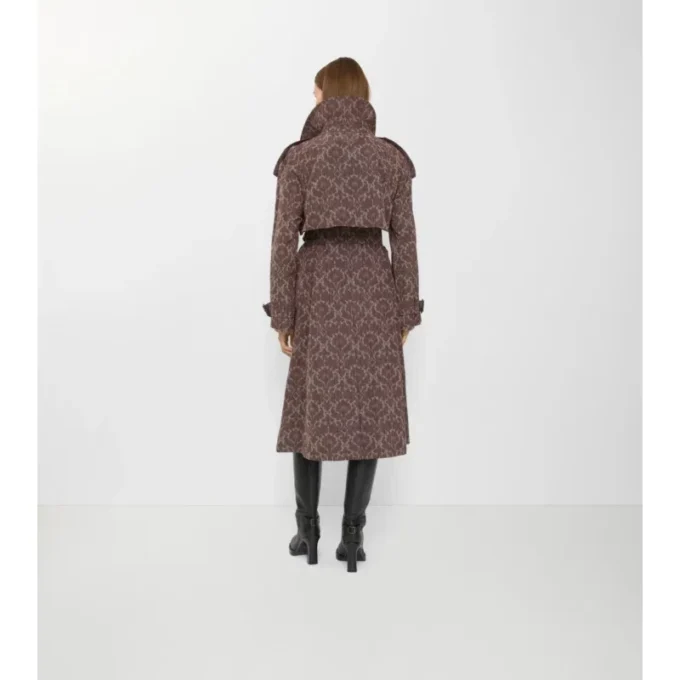 Trench Fitzrovia lungo in misto viscosa in stile barocco