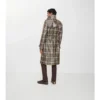 Trench Foxfield lungo con rivestimento a quadri effetto rafia