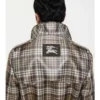 Trench Foxfield lungo con rivestimento a quadri effetto rafia