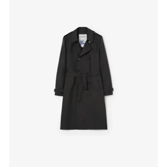 Trench Foxfield lungo in misto nylon con motivo geometrico