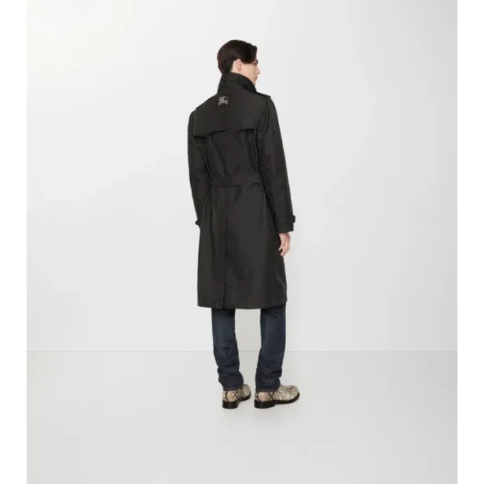 Trench Foxfield lungo in misto nylon con motivo geometrico