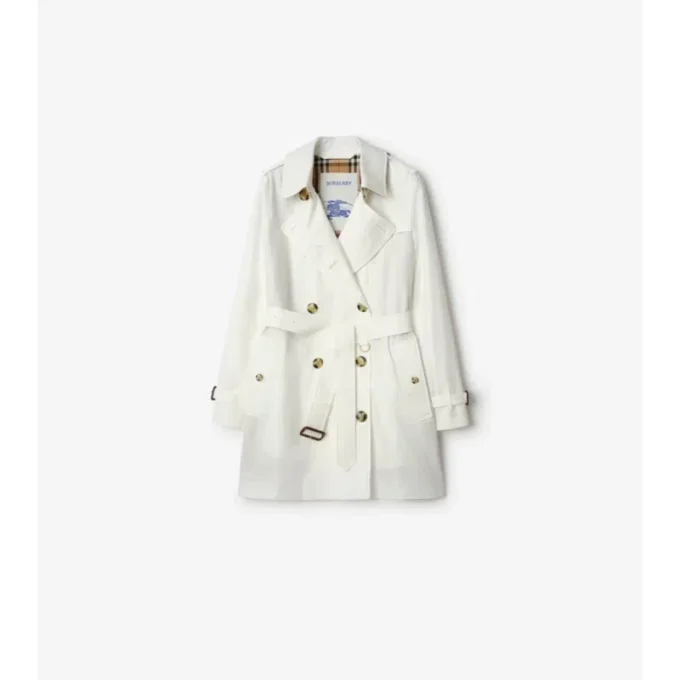 Trench Kensington corto in Tropical Gabardine