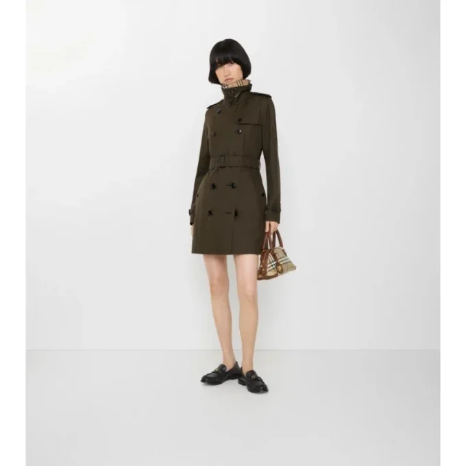 Trench Kensington corto in Tropical Gabardine