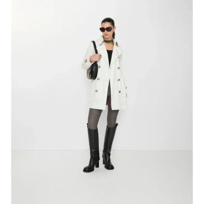 Trench Kensington corto in Tropical Gabardine
