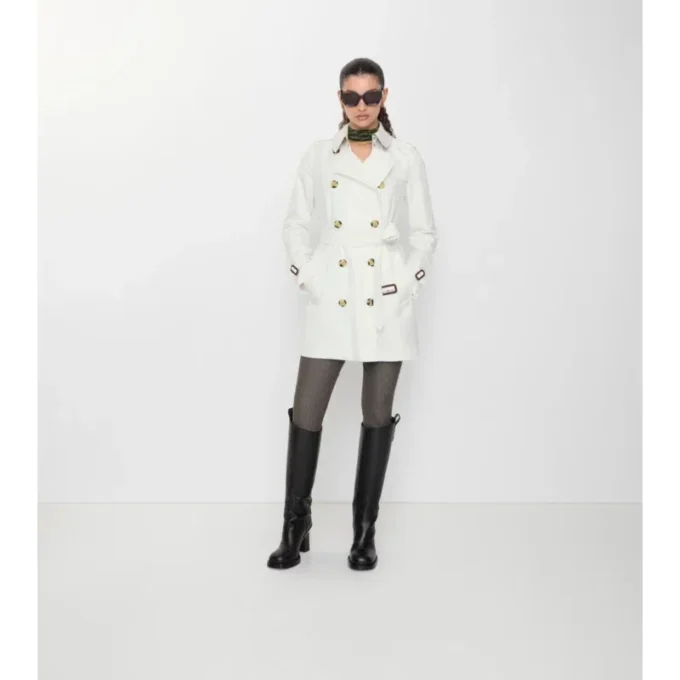 Trench Kensington corto in Tropical Gabardine