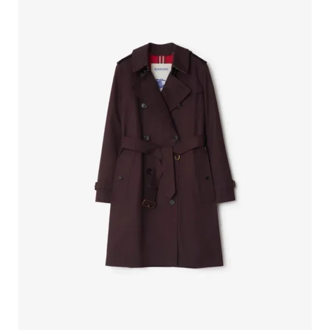 Trench Kensington in gabardine di media lunghezza