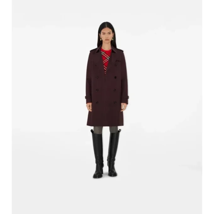 Trench Kensington in gabardine di media lunghezza
