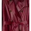 Trench Kensington in pelle di media lunghezza