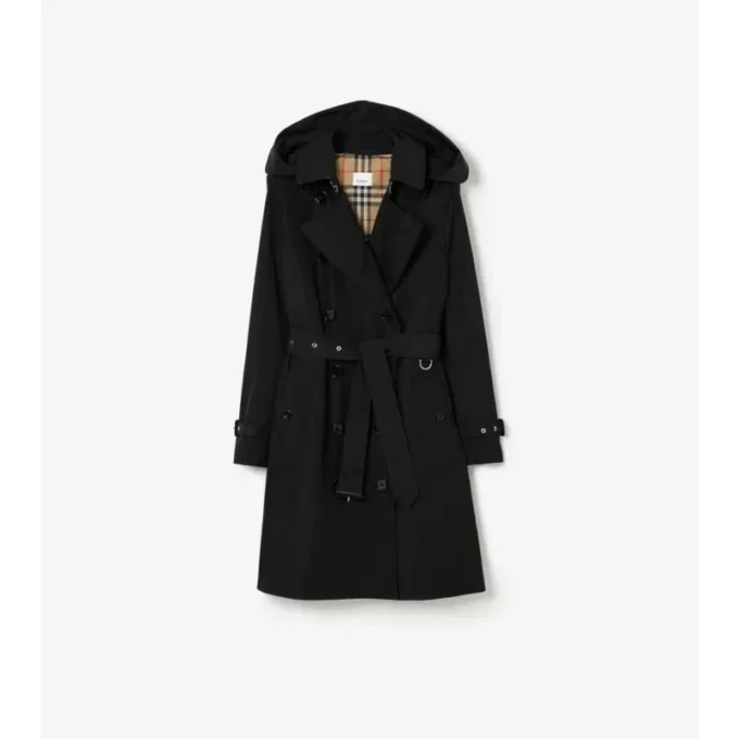 Trench Kensington in taffetà di media lunghezza
