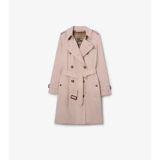 Trench Kensington in Tropical Gabardine di media lunghezza