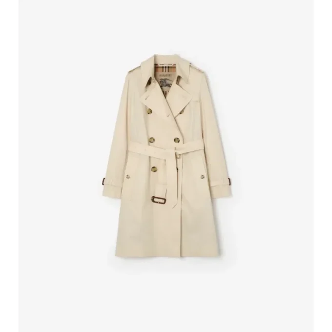 Trench Kensington in Tropical Gabardine di media lunghezza