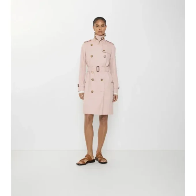 Trench Kensington in Tropical Gabardine di media lunghezza