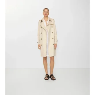 Trench Kensington in Tropical Gabardine di media lunghezza