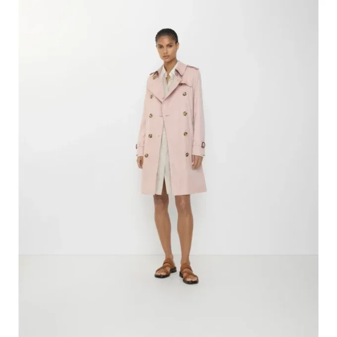 Trench Kensington in Tropical Gabardine di media lunghezza