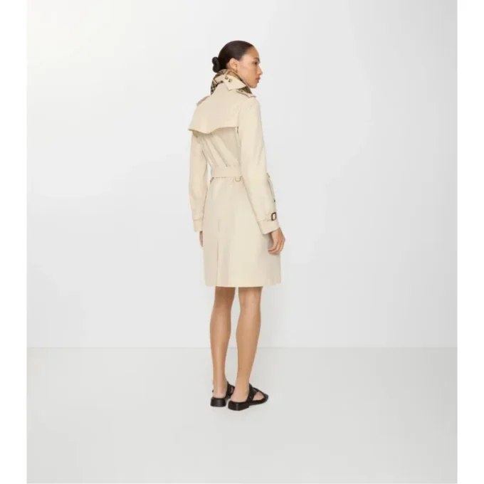 Trench Kensington in Tropical Gabardine di media lunghezza