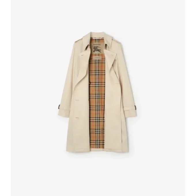 Trench Kensington in Tropical Gabardine di media lunghezza