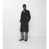 Trench lungo in lana elasticizzata accoppiata