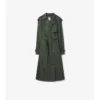 Trench lungo in nylon con cappuccio