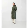 Trench lungo in nylon con cappuccio