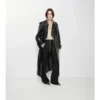 Trench lungo in pelle goffrata