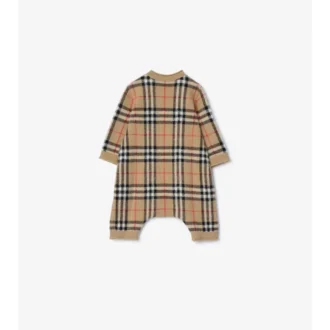 Tuta in lana e cashmere con motivo a quadri