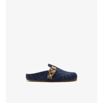 Zoccoli Urchin in Denim a quadri