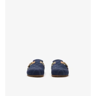 Zoccoli Urchin in Denim a quadri