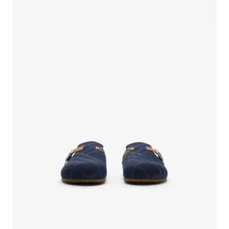 Zoccoli Urchin in Denim a quadri