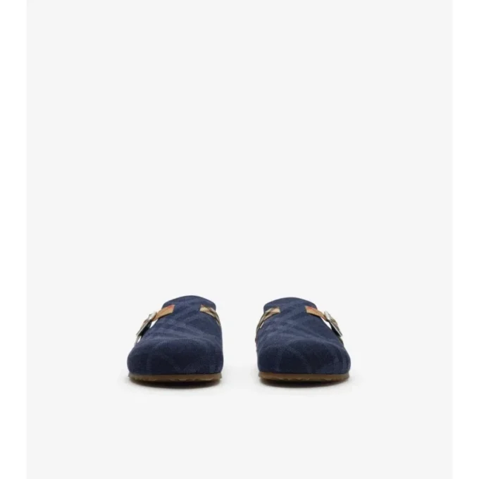 Zoccoli Urchin in Denim a quadri