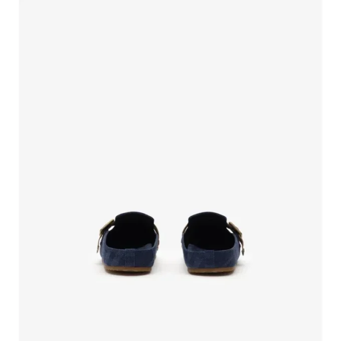 Zoccoli Urchin in Denim a quadri