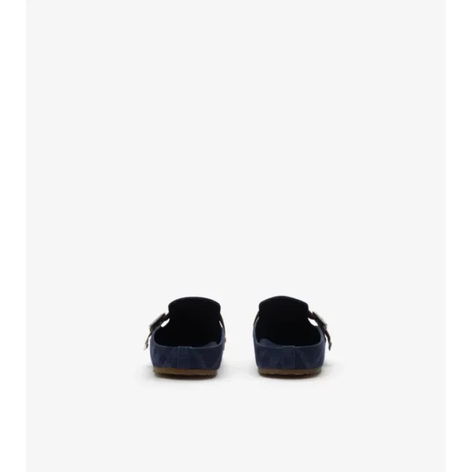 Zoccoli Urchin in Denim a quadri